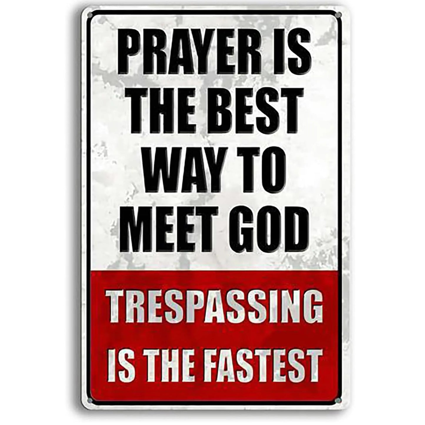 Funny "No Trespassing" Metal Sign | Durable Private Property Warning