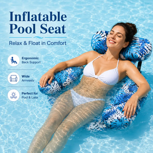 1/2 Pcs Inflatable Pool Float Lounge Chairs – Heavy Duty Adult Blow-Up Water Noodles