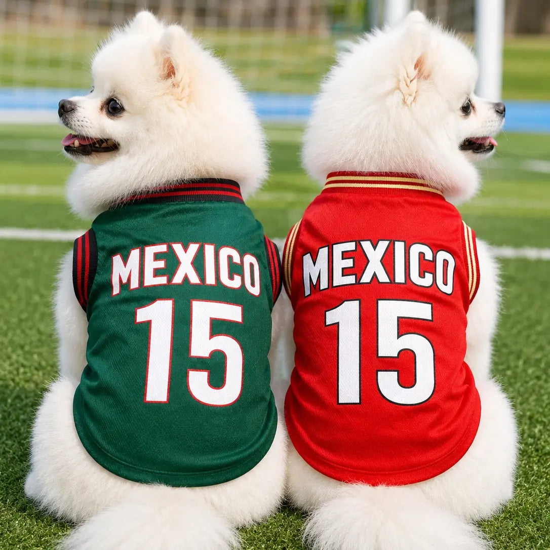 Mexico 15 Pet Soccer Jersey for Dogs and Cats