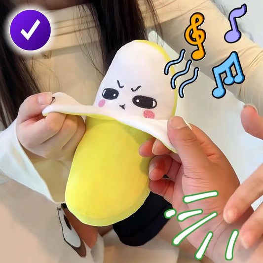Interactive Music Electric Plush Toy Set - Cute Banana Strawberry Carrot Stuffed Animals (Ages 3+, Battery Included)
