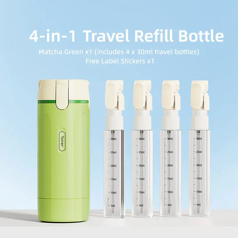 4-in-1 Leak-Proof Travel Dispenser Set