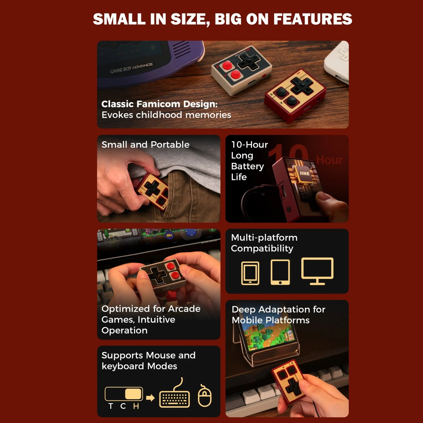 Retro Bluetooth Remote – Wireless Mini Controller for  Short-Video, Camera & Page Turning