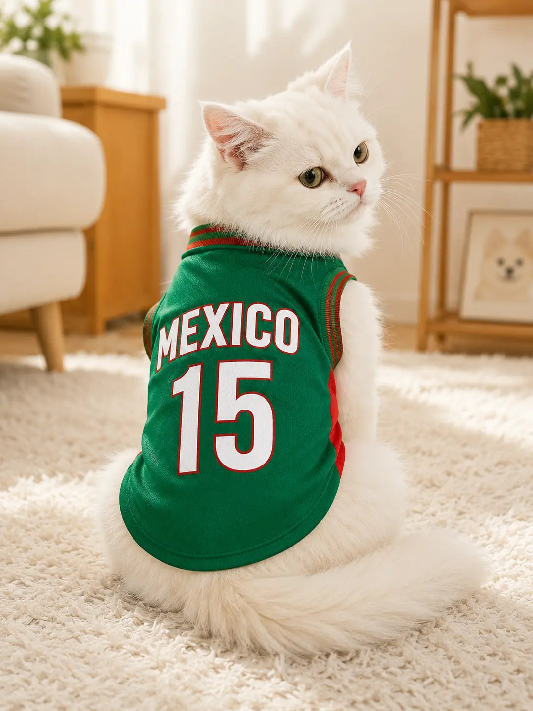 Mexico 15 Pet Soccer Jersey for Dogs and Cats