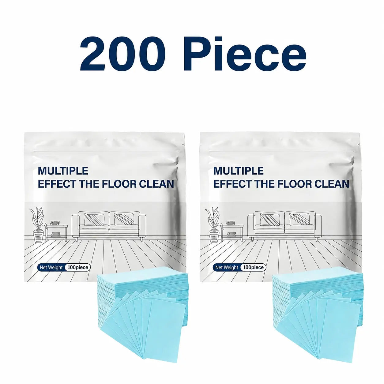 100 Piece Floor Cleaning Tablets Multi-Surface Cleaner for Hardwood Laminate Tile & RV Walls Antibacterial Deodorization Maintenance