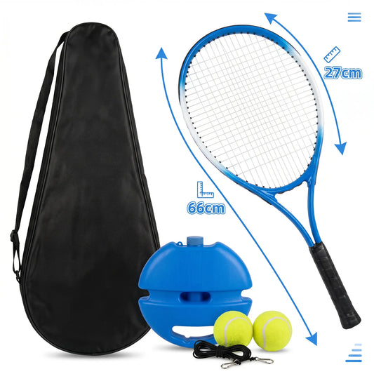 Solo Tennis Trainer Rebound Set – Portable Self-Practice Racket & Balls Equipment