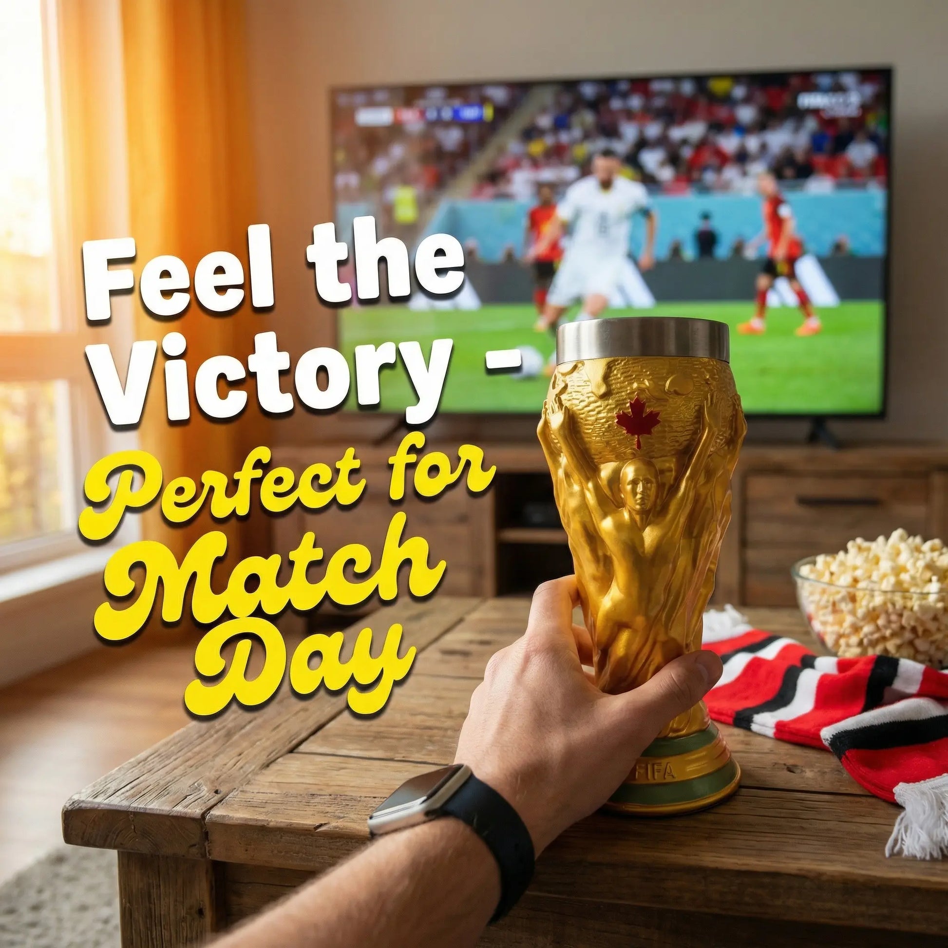 2026 Summer Soccer Trophy Cup | USA-Canada-Mexico Fan Collectible & Decor, Sturdy Trophy Shape