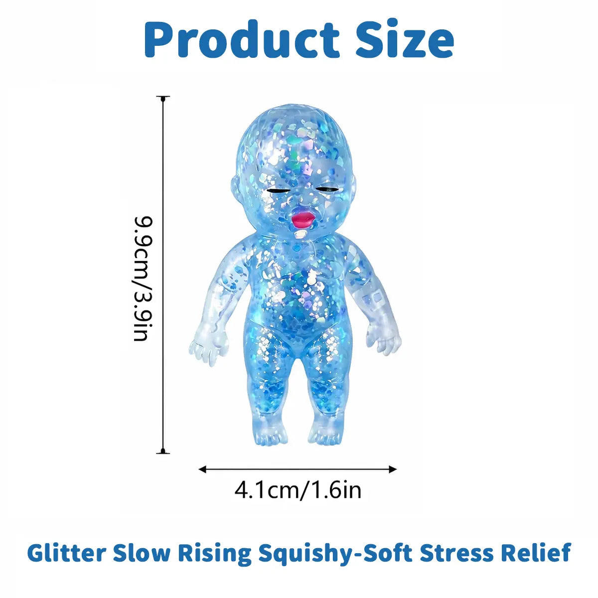 3 Pack Glittery Slow Rising Squishies 4 Inch Soft Squeeze Fidget Toy Anxiety Relief Desk Decor Kids Birthday Gift Party Favor