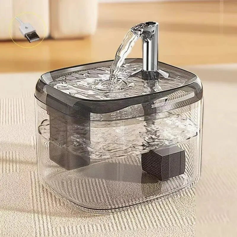 1.5L Automatic Cat Water Fountain – USB Filtered Fresh Water Dispenser for Pets