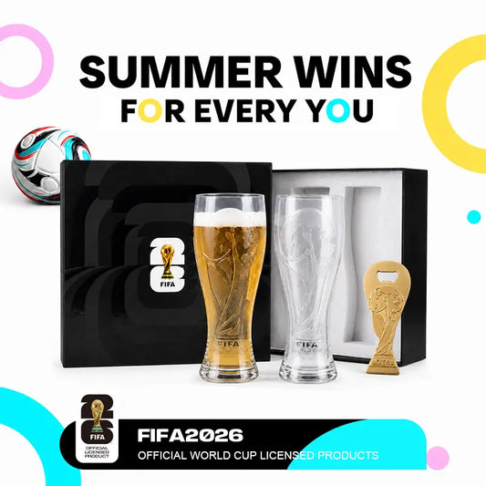【FIFA WORLD CUP 2026 】Gift Set（Not Glass） 17oz Shatterproof Trophy Pilsner Plastic Beer Cup&Trophy-Shaped Bottle Opener 3-day delivery Perfect for soccer Fans & Parties SummerVibes,summerwins