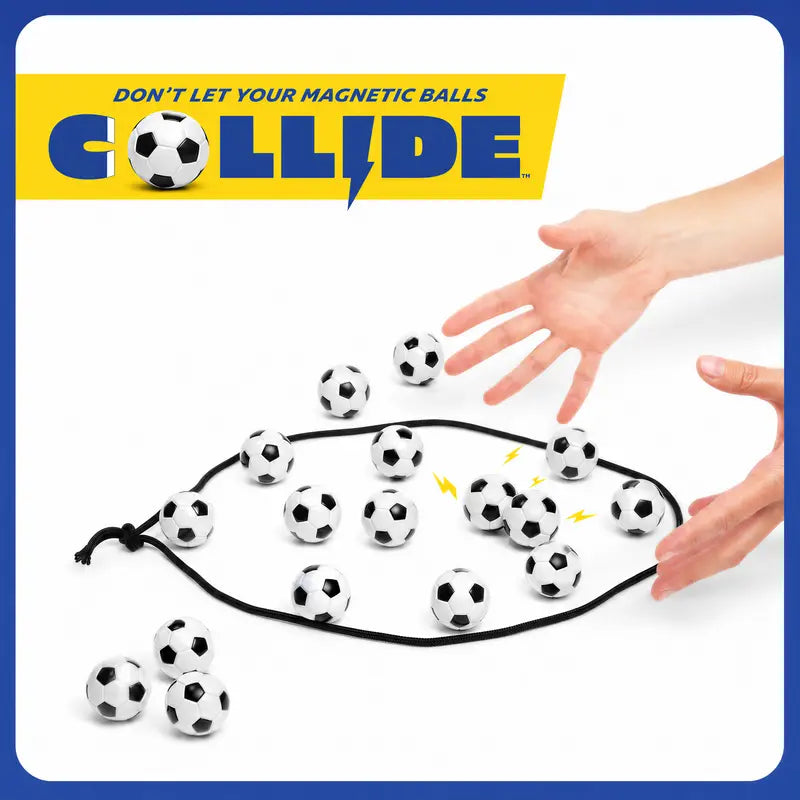 Magnetic Soccer Chess Game for Kids, Teens & Adults – Fast-Paced Strategy Board Game for Family Game Night, Party & Classroom | Portable Indoor Travel Tabletop Game | Birthday Gift for Boys Girls Soccer Fans | 20 Magnets, Rope & Travel Bag | Ages 8+