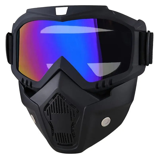 Full-Face Ski Goggles with Detachable Adjustable Mask | Anti-Fog HD Lenses, Comfort Sponge & Durable Plastic Frame