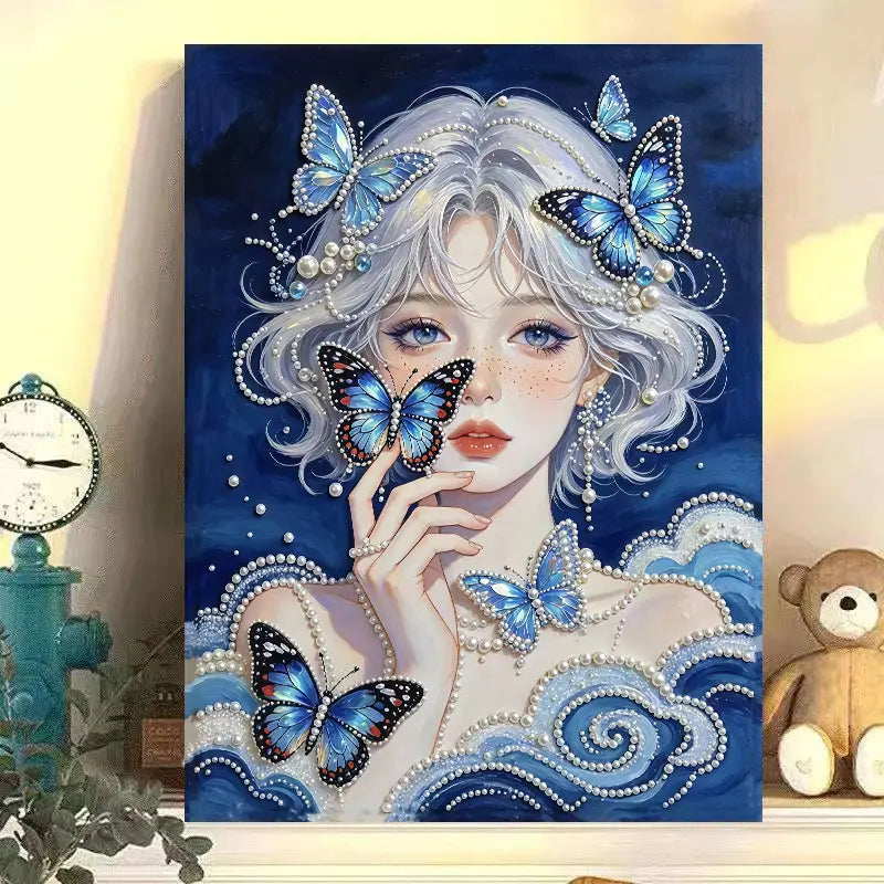 Fireworks Romantic Castle 5D Diamond Painting Kit – DIY Acrylic Round Bead Art Set