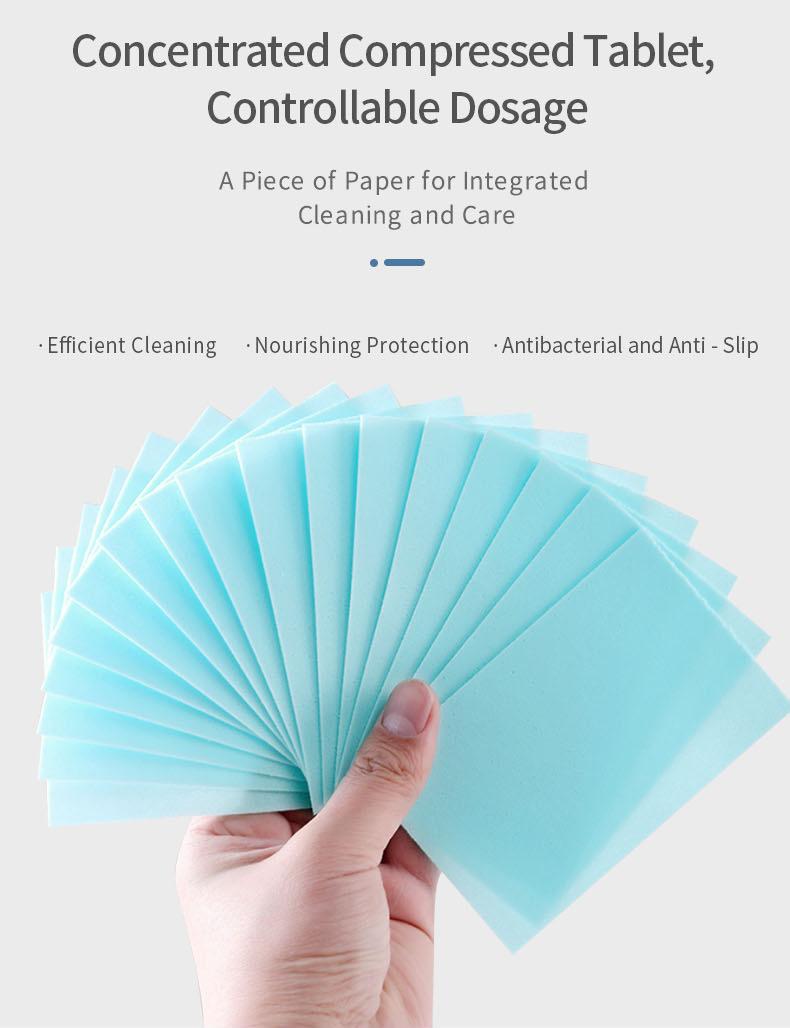 100 Piece Floor Cleaning Tablets Multi-Surface Cleaner for Hardwood Laminate Tile & RV Walls Antibacterial Deodorization Maintenance