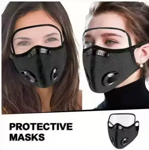 Carbon Filter Dust Mask Breathable | Reusable Detachable Adjustable | For Running Workout Motorcycle Gardening