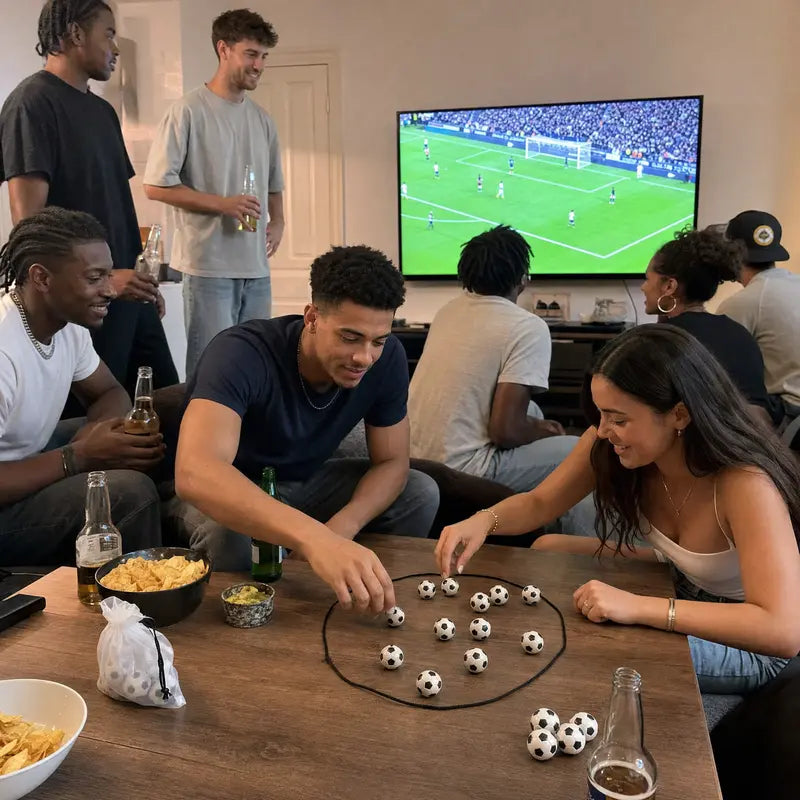 Magnetic Soccer Chess Game for Kids, Teens & Adults – Fast-Paced Strategy Board Game for Family Game Night, Party & Classroom | Portable Indoor Travel Tabletop Game | Birthday Gift for Boys Girls Soccer Fans | 20 Magnets, Rope & Travel Bag | Ages 8+