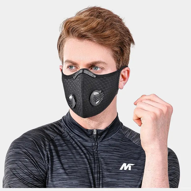 Carbon Filter Dust Mask Breathable | Reusable Detachable Adjustable | For Running Workout Motorcycle Gardening