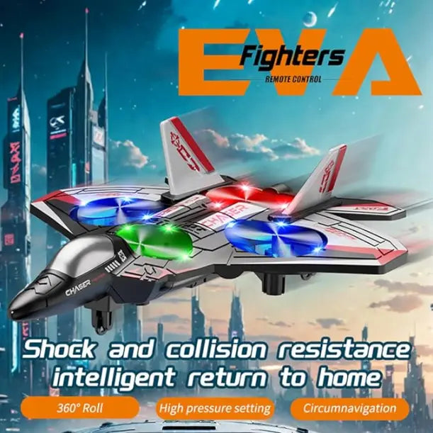 Remote Control Fighter Jet Toy with Stunt Flying Modes for Kids