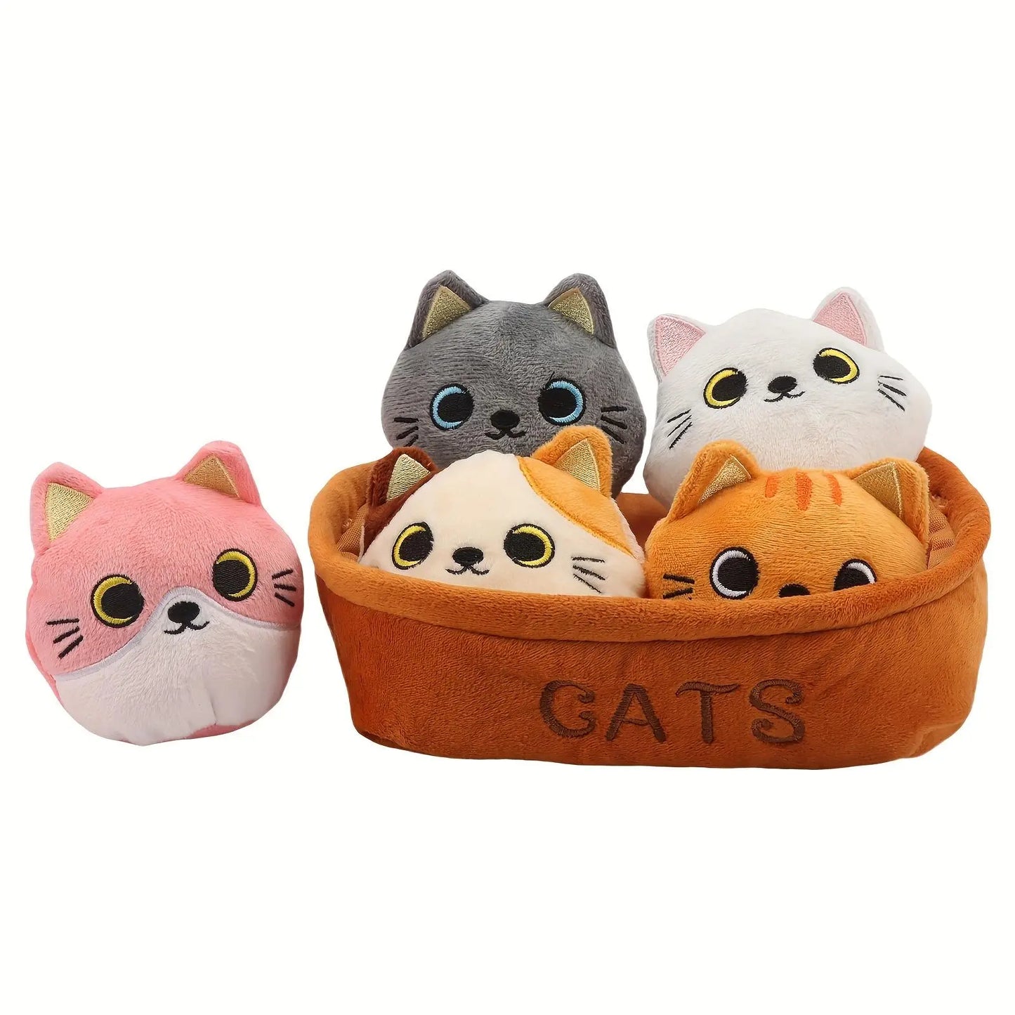 A Basket Of Happiness: 6-Piece Emotional Support Animal Mini Plush Set