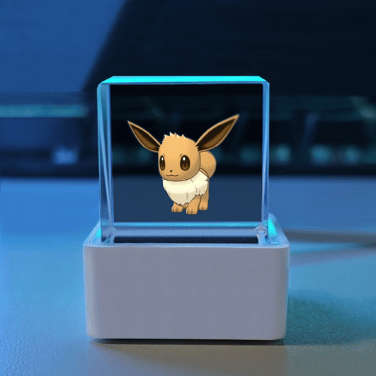 PixelCube: The Ultimate 3D Holographic Desk Gadget - Personalized Animated Weather Station with Wi-Fi Control