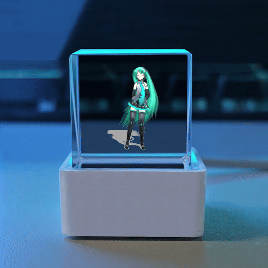 PixelCube: The Ultimate 3D Holographic Desk Gadget - Personalized Animated Weather Station with Wi-Fi Control