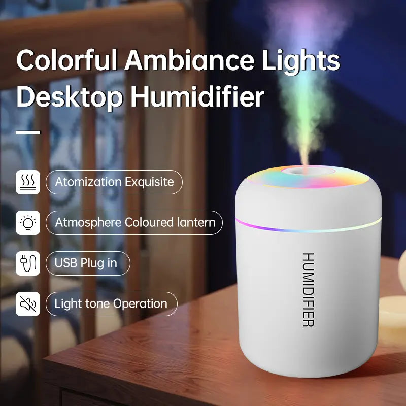Essential Oil Diffuser & Humidifier with Color Light