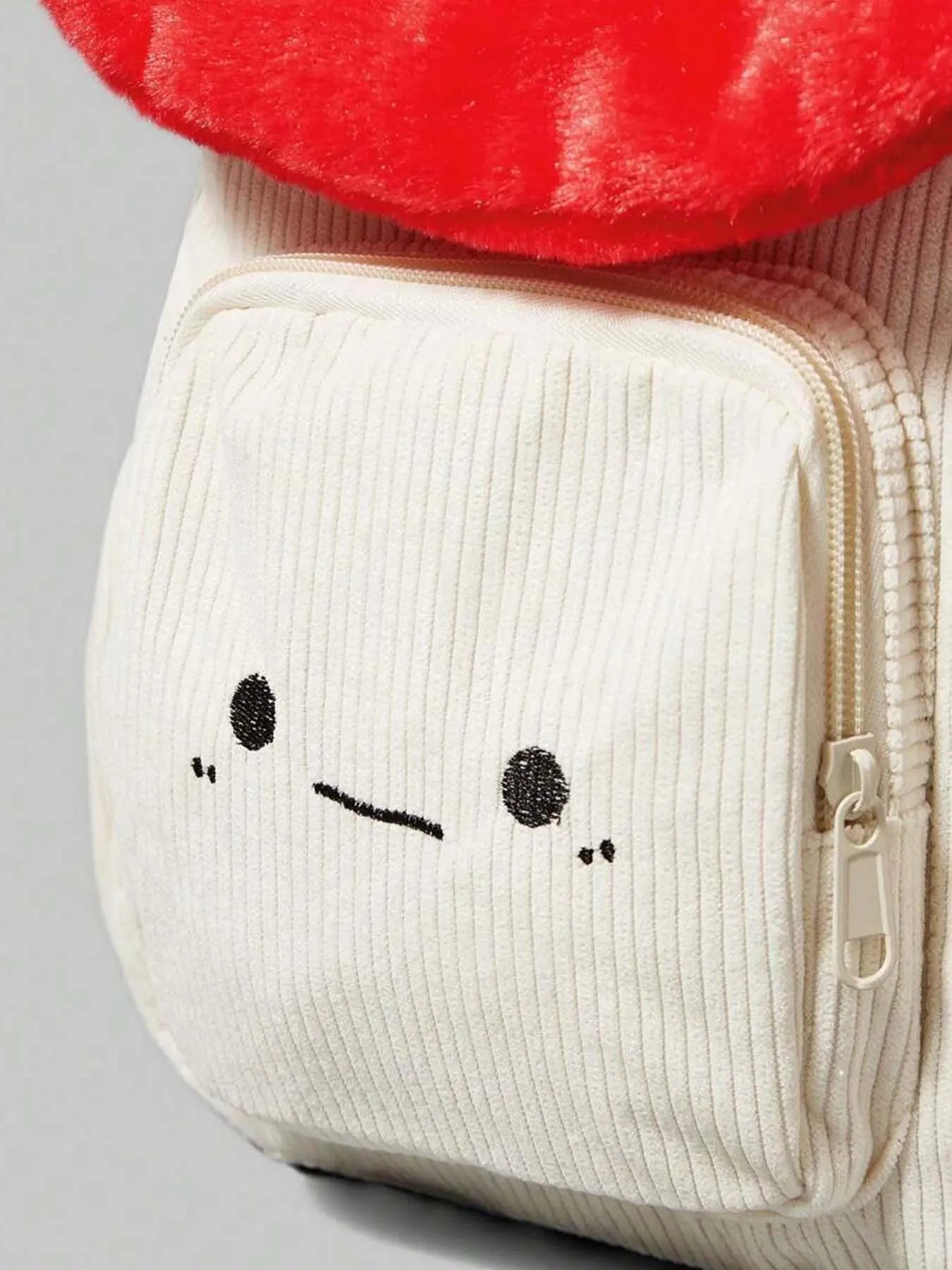Kawaii Mushroom Backpack – Cute 3D Plush Mushroom Design Mini Backpack for Kids, Daily Travel & School