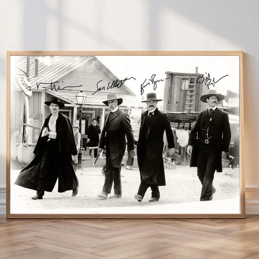 [NO FRAME] Vintage Tombstone Movie Poster, Wyatt Earp, Doc Holliday & Earp Brothers Walking Scene