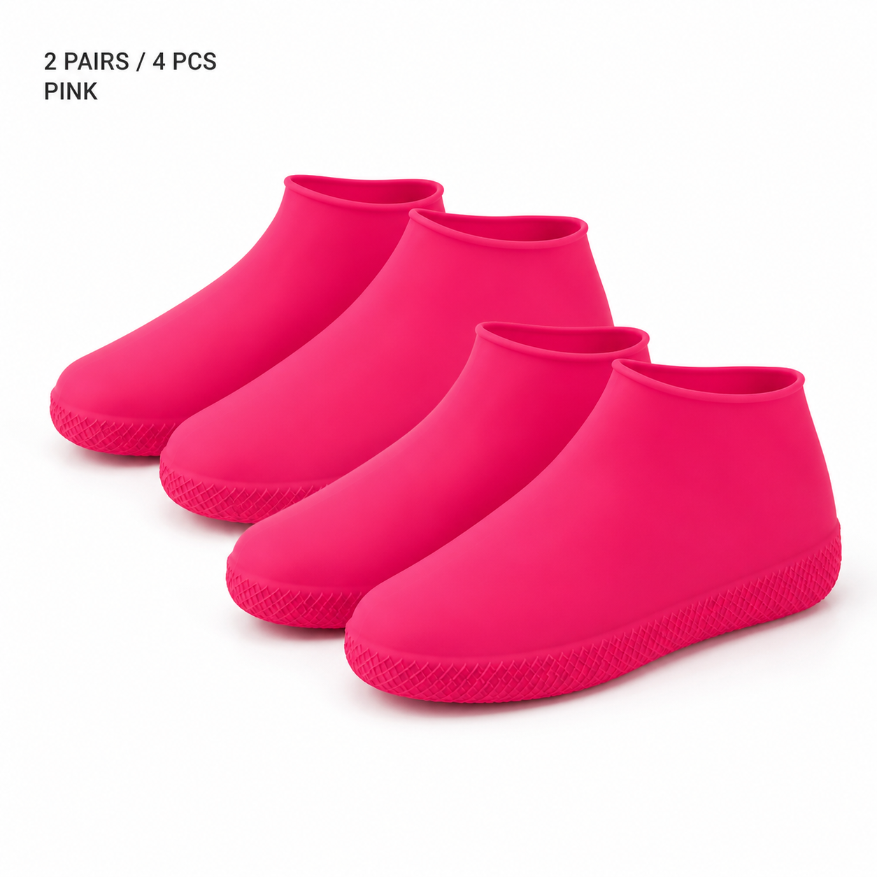 2-Pack Waterproof Anti-Slip Stretchy Shoe Covers (Thickened & Wear-Resistant for Rainy Days)